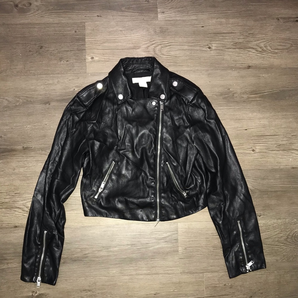 Black Faux leather Jacket